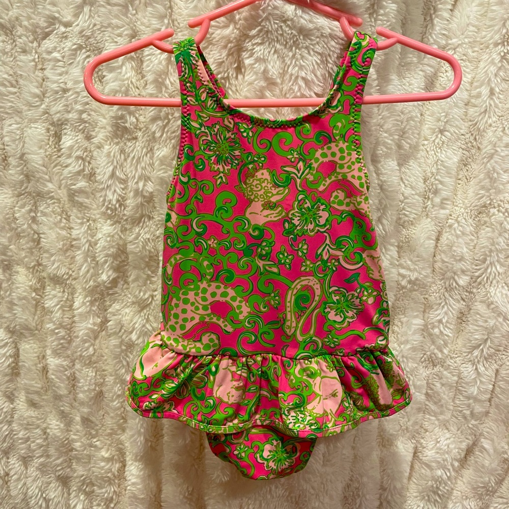 Lilly Pulitzer infant bathing suit.